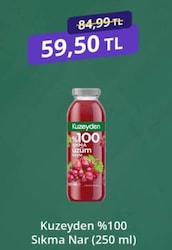Kuzeyden Nar %100 Sıkma Nar 250 ml 