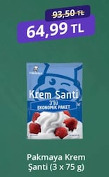 Pakmaya 75 gr 3'lü Krem Şanti