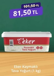 Eker Kaymaklı 1000 gr Tava Yoğurt