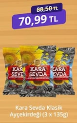 Kara Sevda Klasik Ayçekirdeği 3 x 135 g