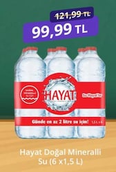 Hayat 1.5 lt 6'lı Paket Su