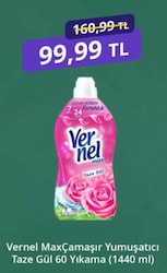 Vernel Max Taze Gül Yumuşatıcı 60 Yıkama 1.44 lt