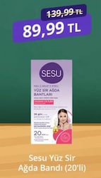 Sesu Hassas Ciltler için Yüze Özel 20'li Sir Ağda Bandı