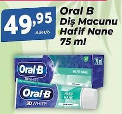 Oral-B Pro 3D White Hafif Nane Diş Macunu 75 ml