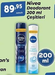 Nivea Fresh Natural 200 ml Kadın Deodorant