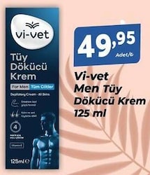 Vi-Vet Tüy Dökücü Krem Erkekler için 125 ml