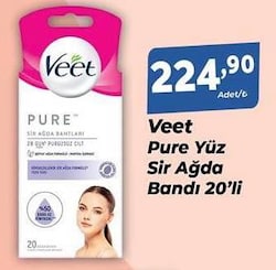 Veet Pure Hipoalerjenik Yüze Özel 20'li Sir Ağda Bandı
