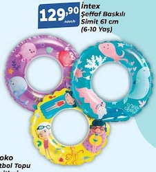 İntex Şeffaf Baskılı Simit 61 cm 6-10 Yaş
