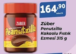 Züber Peanutzilla Kakaolu Fıstık Kreması 315 gr