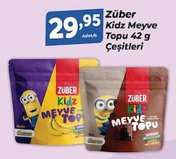 Züber Kidz Sütlü Kakaolu Meyve Topu 42gr