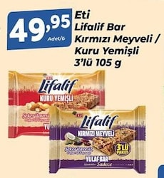 Eti Lifalif Kuruyemişli Yulaf Bar 3x35 gr