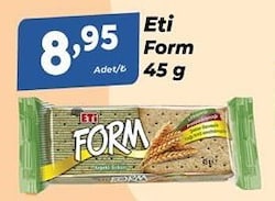 Eti Form Kepekli Bisküvi 45 gr