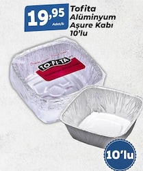 Tofita Alüminyum Sütlaç Aşure Kabı 10'Lu