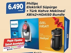 Philips Elektrikli Süpürge+Türk Kahve Makinesi XB142+HDA150 Bundle
