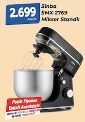 Sinbo SMX-2769 3in1 1300 W 6 lt Hamur Yoğurma Makinesi