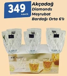 Akçadağ Diamonds Meşrubat Bardağı Orta 6'lı