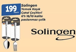 Solingen Yemek Kaşık Çatal Çeşitleri 6'lı 18/10 Kalite Paslanmaz Çelik 