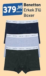 Benetton Erkek 3'lü Boxer