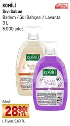 Komili Sıvı Sabun Çeşitleri 3 L