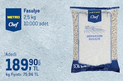 Metro Chef Fasulye 2.5 kg 