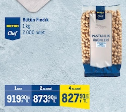 Metro Chef Bütün Fındık 1 kg 