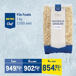 Metro Chef File Fındık 1 kg