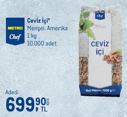 Metro Chef Ceviz İçi 1 kg