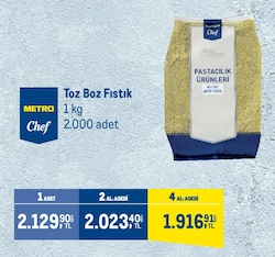 Metro Chef Toz Boz Fıstık 1 kg