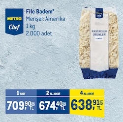 Metro Chef File Badem 1kg