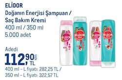 Elidor Doğanın Enerjisi Argan Yağı ve Hibiskus Özü Şampuan 400 ml