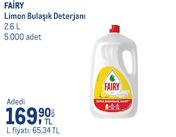 Fairy Limon 2600 ml Bulaşık Deterjanı