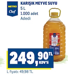 Metro Chef Karışık Meyve Suyu 5 L 