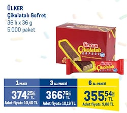 Ülker Çikolatalı Gofret 36x36 gr
