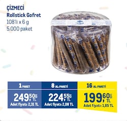 Çizmeci Time Rollstick Gofret 6x108 gr