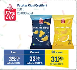 Fine Life Patates Cipsi Çeşitleri 150 g 