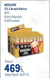 Nescafe Sütlü Köpüklü 3'ü 1 Arada 56x17.4 gr