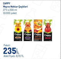 Cappy Şeftali Nektarı 27x200 ml