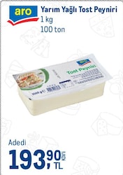 Aro Yarım Yağlı Tost Peyniri 1 kg 