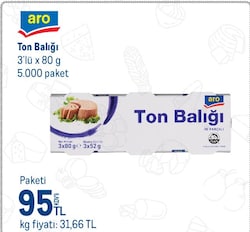 Aro Ton Balığı 80 g 3'lü 