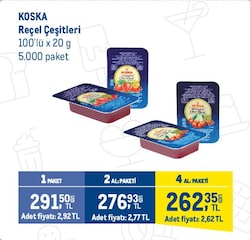 Koska Piknik 20 gr 100'lü Paket Vişne Reçeli