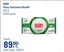 Fairy Yüzey Temizlik Havlusu 100 Yaprak