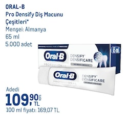 Oral-B Pro Densify Diş Macunu 65 ml Çeşitleri 