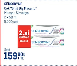 Sensodyne Çok Yönlü Koruma+ Diş Macunu 2 x 50 ml
