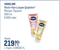 Vaseline Gluta Hya Leke Karşıtı ve Aydınlatıcı Vücut Losyonu 200 ml