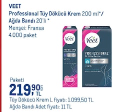 Veet Professional Bacak ve Vücut Tüy Dökücü Krem 200 ml