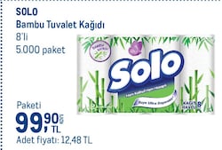 Solo Bambu Tuvalet Kağıdı 8'li