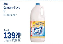 Ace Klasik Çamaşır Suyu 5 lt