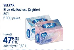 Selpak 80'li El ve Yüz Havlusu