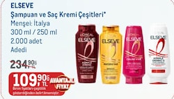 Elseve Şampuan ve Saç Kremi Çeşitleri 300-250 ml
