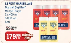 Le Petit Marseillais Duş Jeli Çeşitleri 2x400 ml